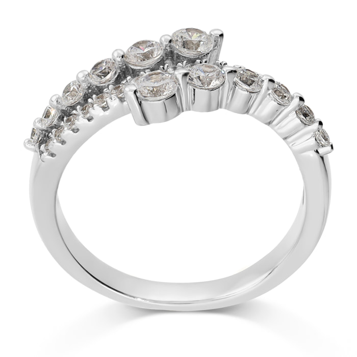 Anello Riviera in Argento 925 con Cubic Zirconia Graduate