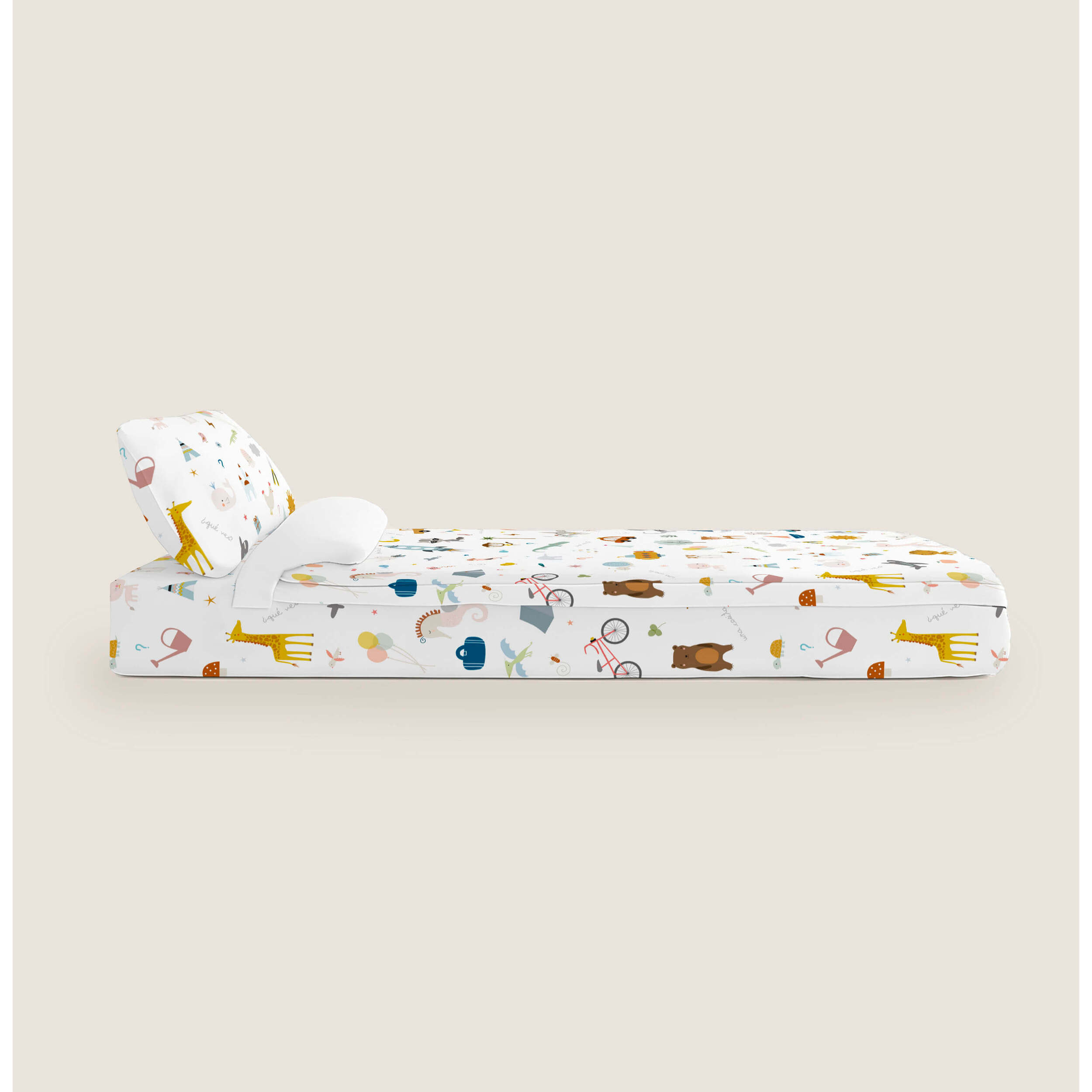 Saco Nórdico Estampado - Infantil - Con cremallera - Incluye 1 Funda de Almohada - 100% Algodón - Veo Veo