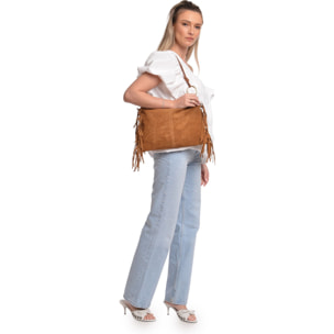 Borsa a tracolla Anna Luchini Cammello