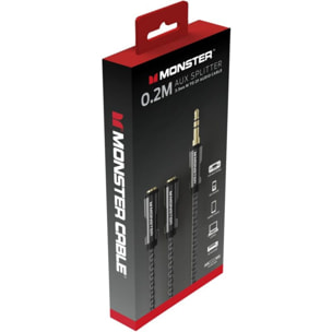 Câble Jack MONSTERCABLE REPARTITEUR JACK 3.5 MM M/2F 0.15M