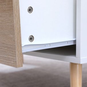 Table basse avec tiroir style scandinave blanche FREJA