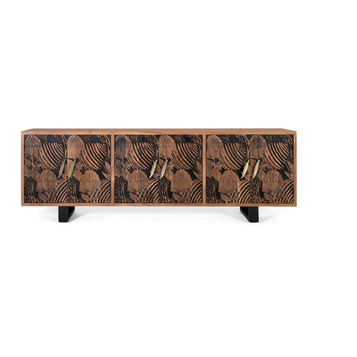 Aparador de Madera de Acacia Estilo Étnico Moderno