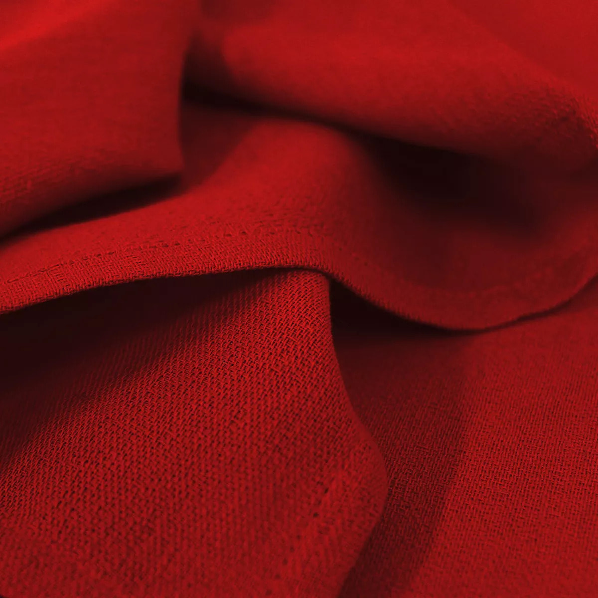 Serviette pur coton motif jacquard rouge Bastide scarlet
