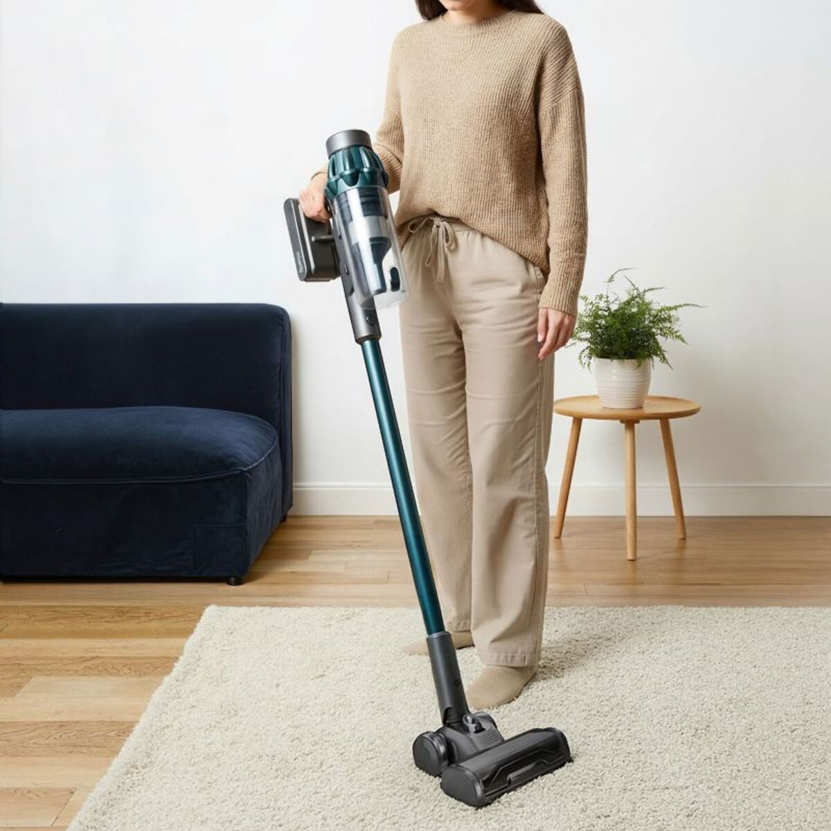 Aspirateur balai H.KOENIG UPX32U 2 en 1 avec brosse de lavage pour sols durs