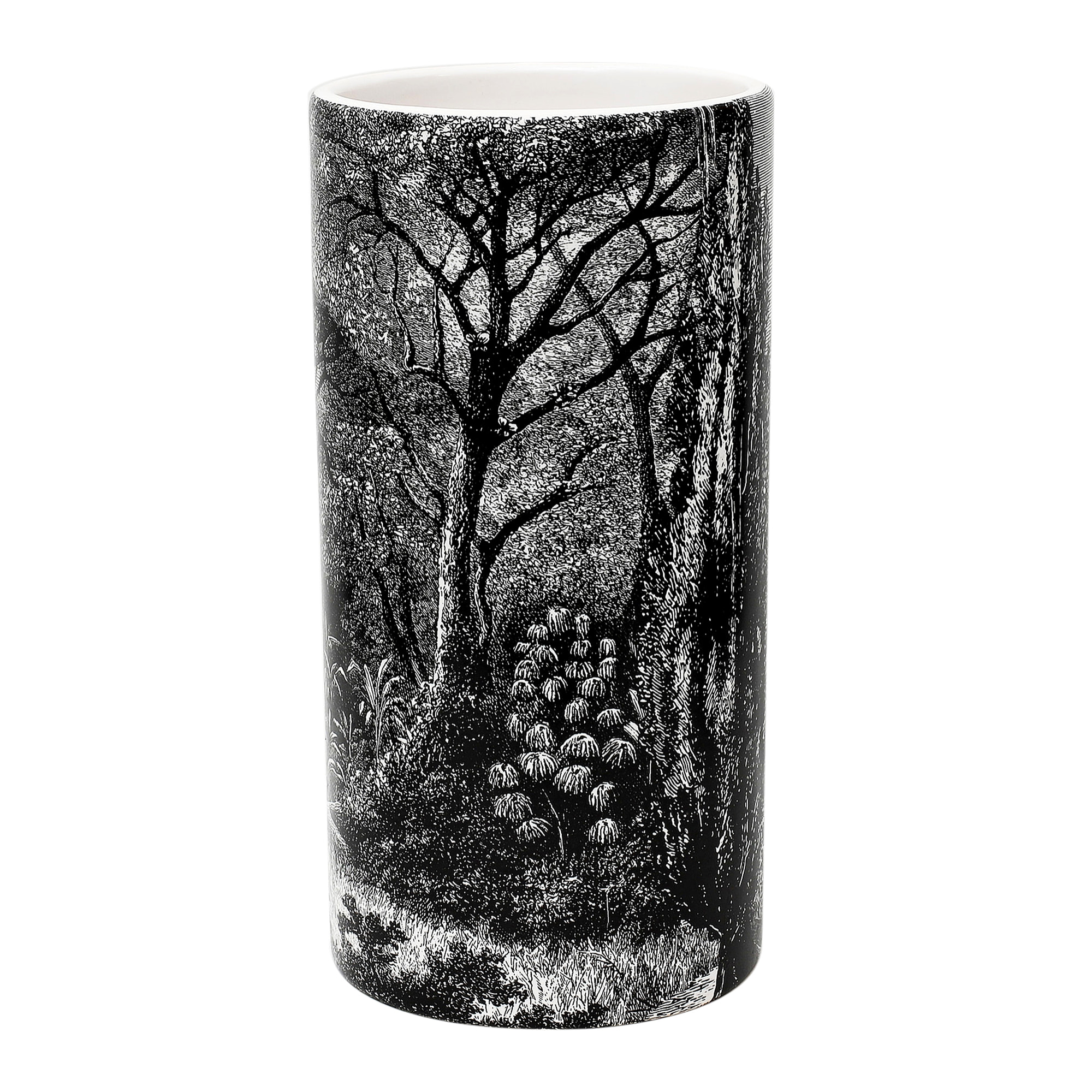 Vase Ceramique Cylindre Black Forest H25cm