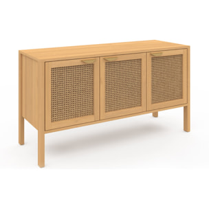 Buffet Eve 3 portes en cannage L110cm