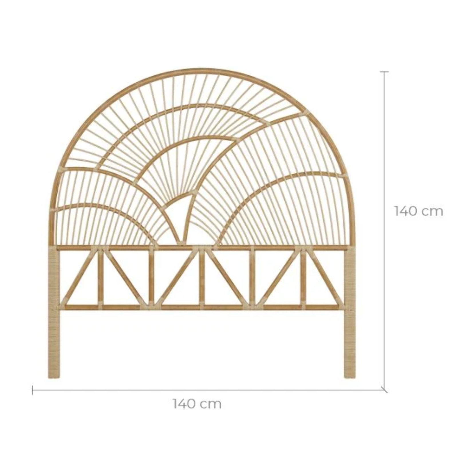 Tête de lit en rotin naturel 140 cm - Séléné