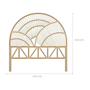 Tête de lit en rotin naturel 140 cm - Séléné