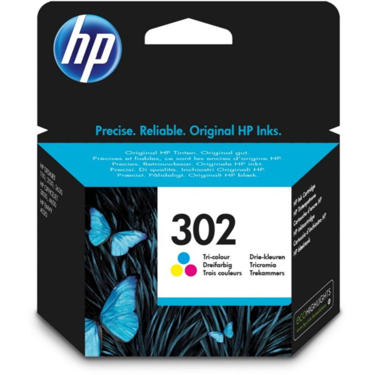 Cartouche d'encre HP Originale 302 3 Couleurs (CMY) - F6U65AE
