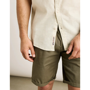 Camisa Manga Corta Beige - Norla