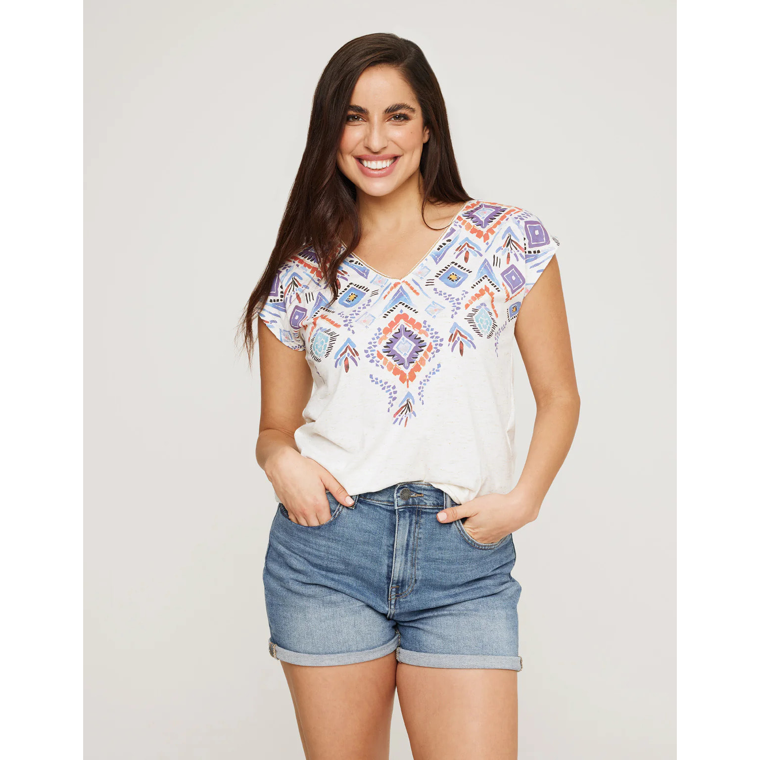 Camiseta Manga Corta Azul - Leafix