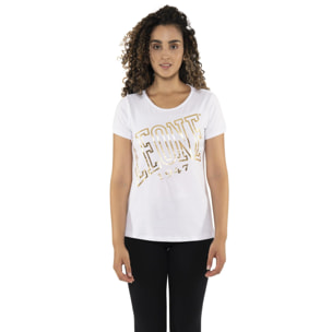 Camiseta manga corta mujer "Authentic Gold"