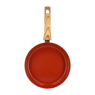 Poêle 20cm en aluminium recyclé brique - tous feux COLORAMA