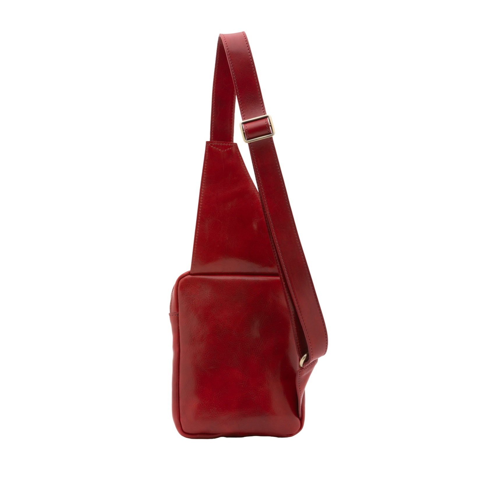 Borsa a tracolla uomo in vera pelle - Modello False - Made in Italy - 17.0 x 23.0 x 4.0 cm