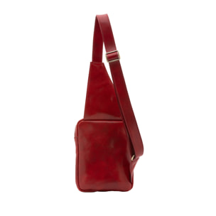 Borsa a tracolla uomo in vera pelle - Modello False - Made in Italy - 17.0 x 23.0 x 4.0 cm