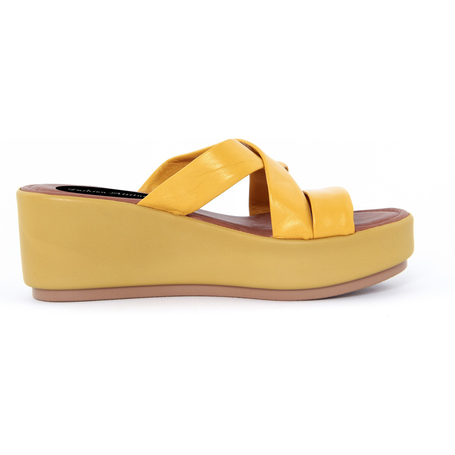 Sandalo con zeppa Donna colore Giallo