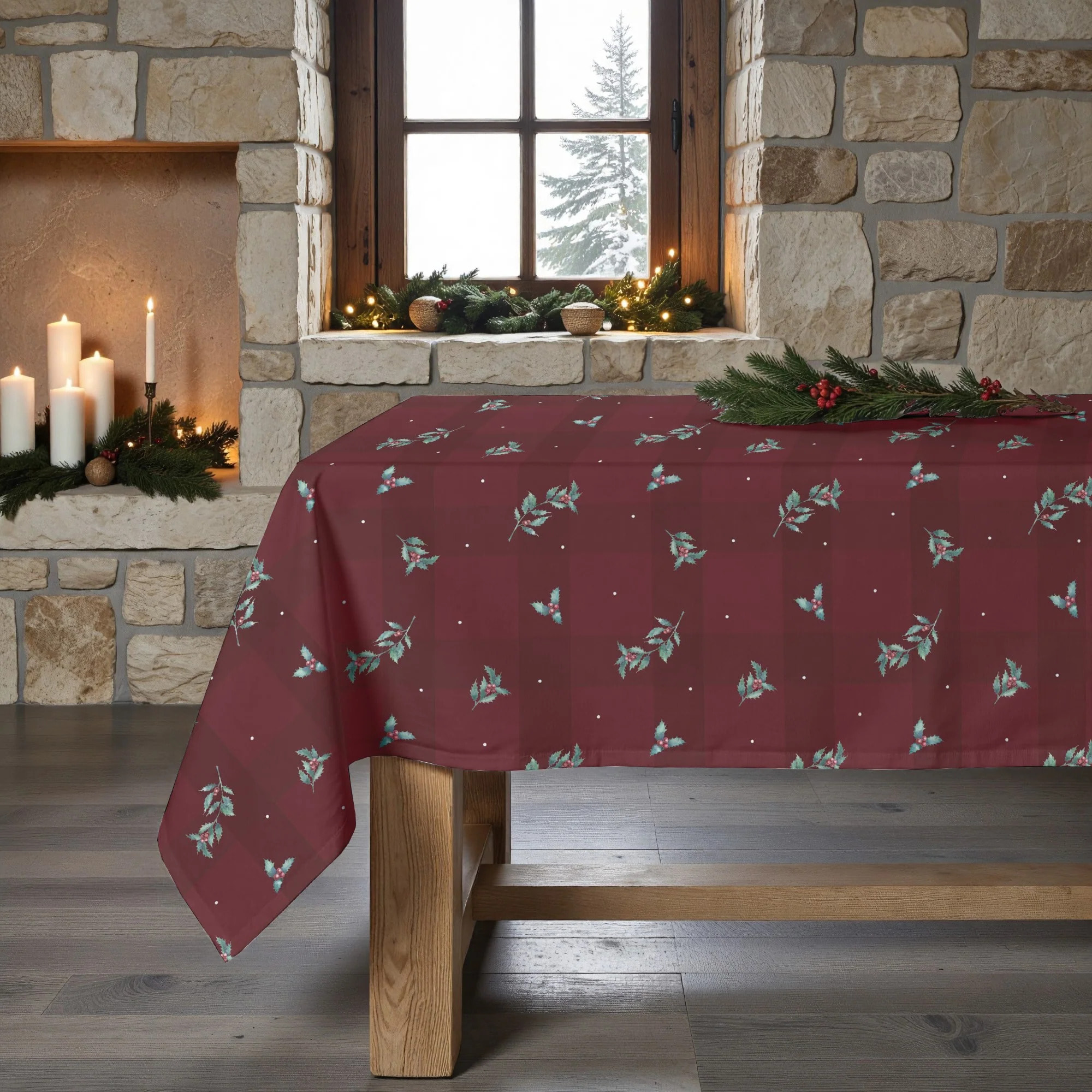 Nappe en résine Anti-tâches Red Christmas 1