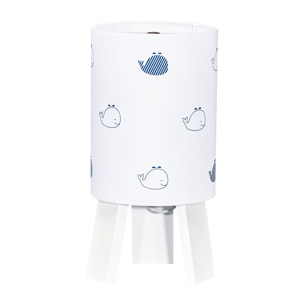 Lampe de chevet en coton blanc