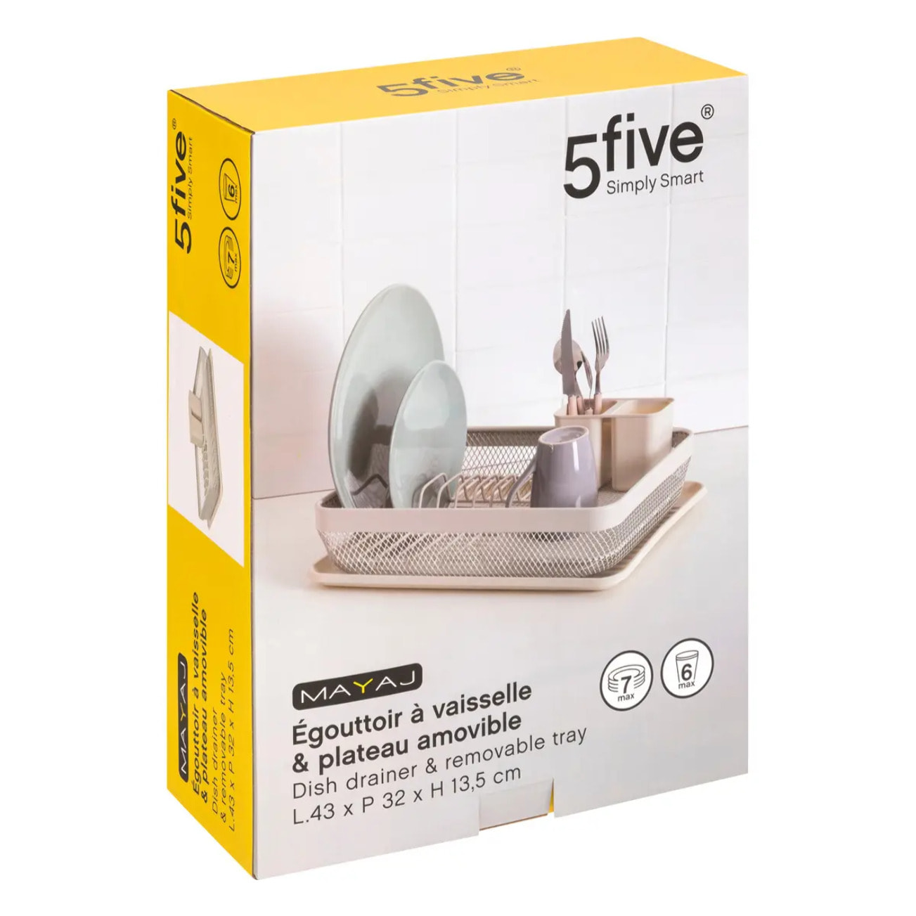 Égouttoir "Mayaj" en plastique beige