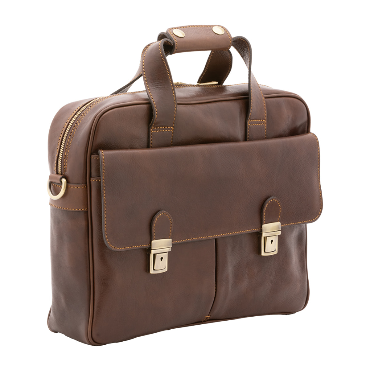 Borsa a mano  unisex In Vera pelle Made in Italy 38x36x10 cm