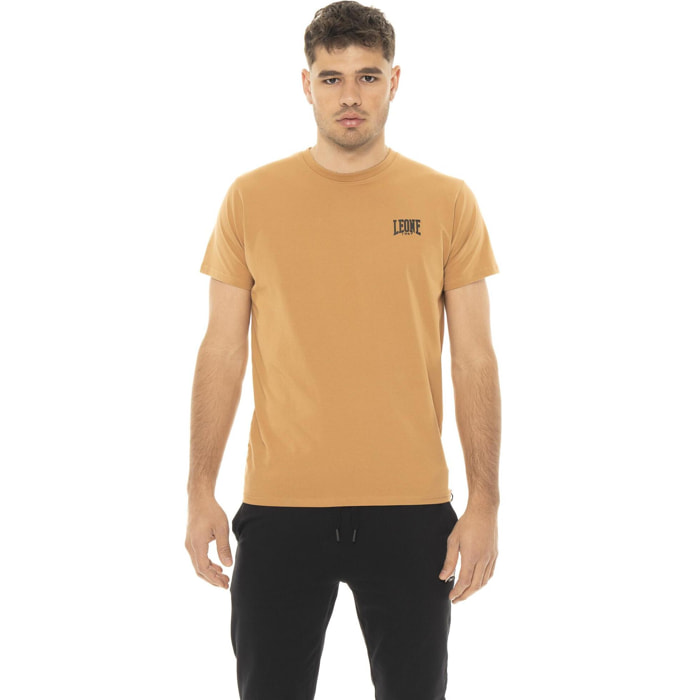 Camiseta hombre Leone 1947 Apparel manga corta algodón elástico logo pequeño