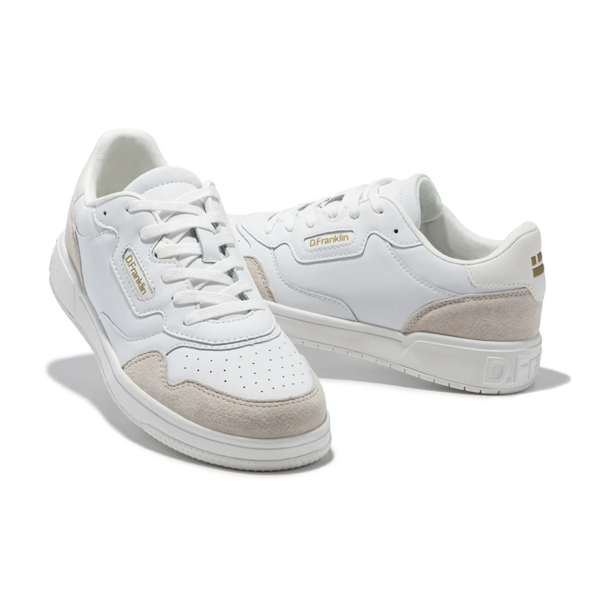 Zapatillas Unisex Casual Court V2 Basic Piel Blanco D.Franklin