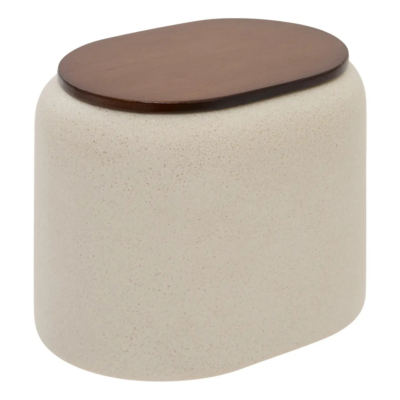 Pot à cotons Argileo ovale 9x12cm beige
