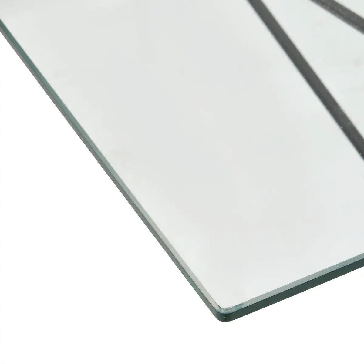 Table à manger en verre trempé 6 places Jindo 140x80x77cm