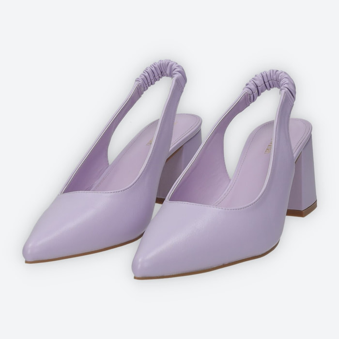 Décolleté sling back Donna Tata Italia Viola
