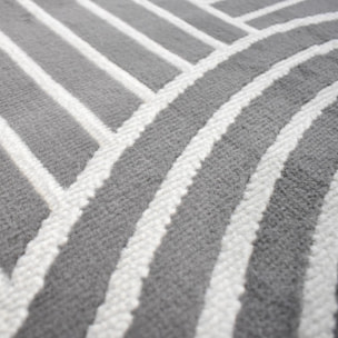 Tapis salon et chambre tissé motif arc-en-ciel COTU