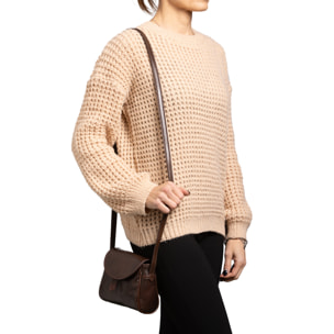 Borsa a tracolla  da donna In Vera pelle Made in Italy 14x18x7 cm