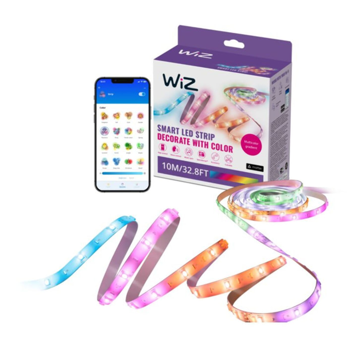 Bandeau LED WIZ RGBIC Couleur gradient 10m (5m+5m)