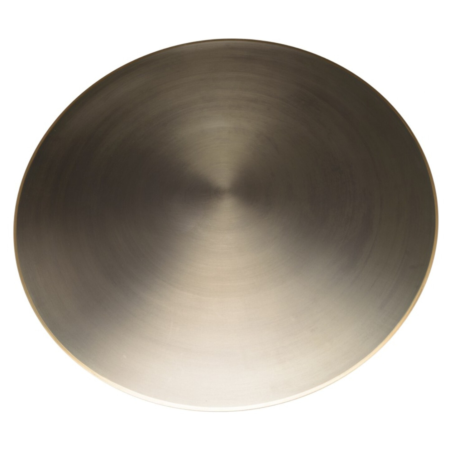 JAMES - Table basse ronde 80x80cm en fer noir et bordure dorée
