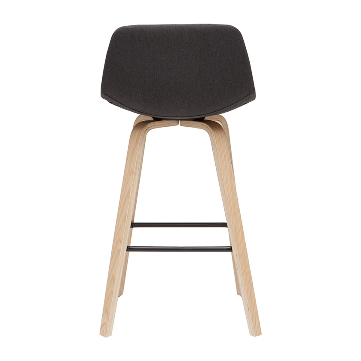 Tabourets de bar scandinaves gris foncé H65 cm (lot de 2) NONIE