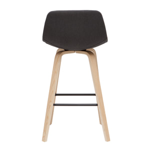Tabourets de bar scandinaves gris foncé H65 cm (lot de 2) NONIE