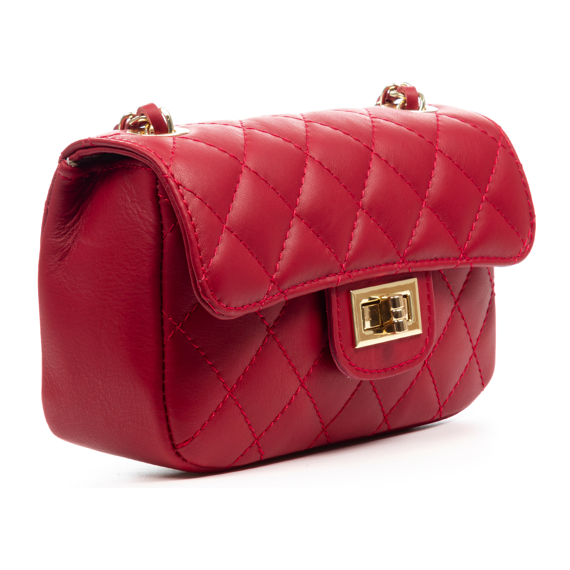 Borsa a tracolla Arcola da donna. Vera pelle con finitura Sauvage trapuntata.