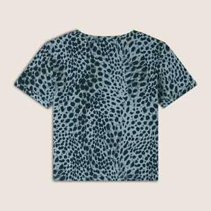 T-shirt regular fit in jersey animalier