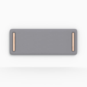 Tête de lit en tissu gris 140 cm - Katia