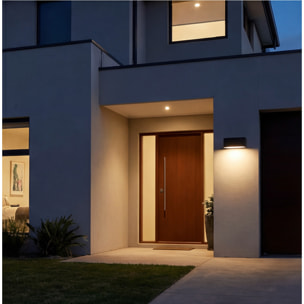 LEDS C4 Aplique Ip66 Nemesis Aluminium 90*220Mm E27 15W Gris Urbano
