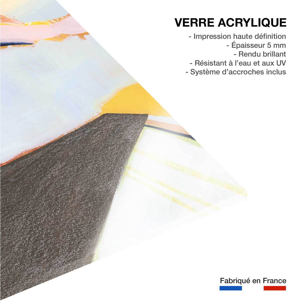 Tableau abstrait bonbons du désert  Tableau plexiglas