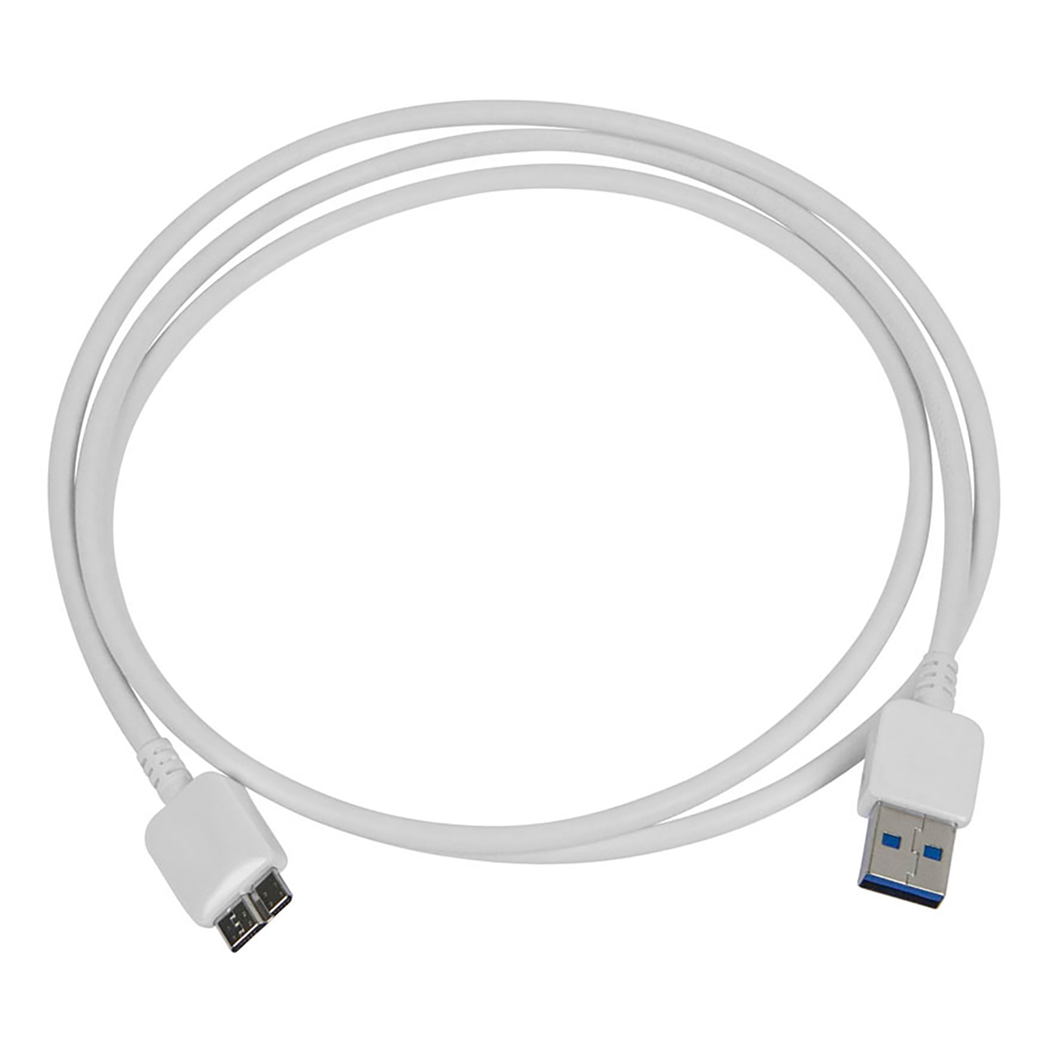 DAM Cavo da USB 3.0 a micro B per dischi rigidi esterni, 90 cm 100x1x1 cm. Colore bianco