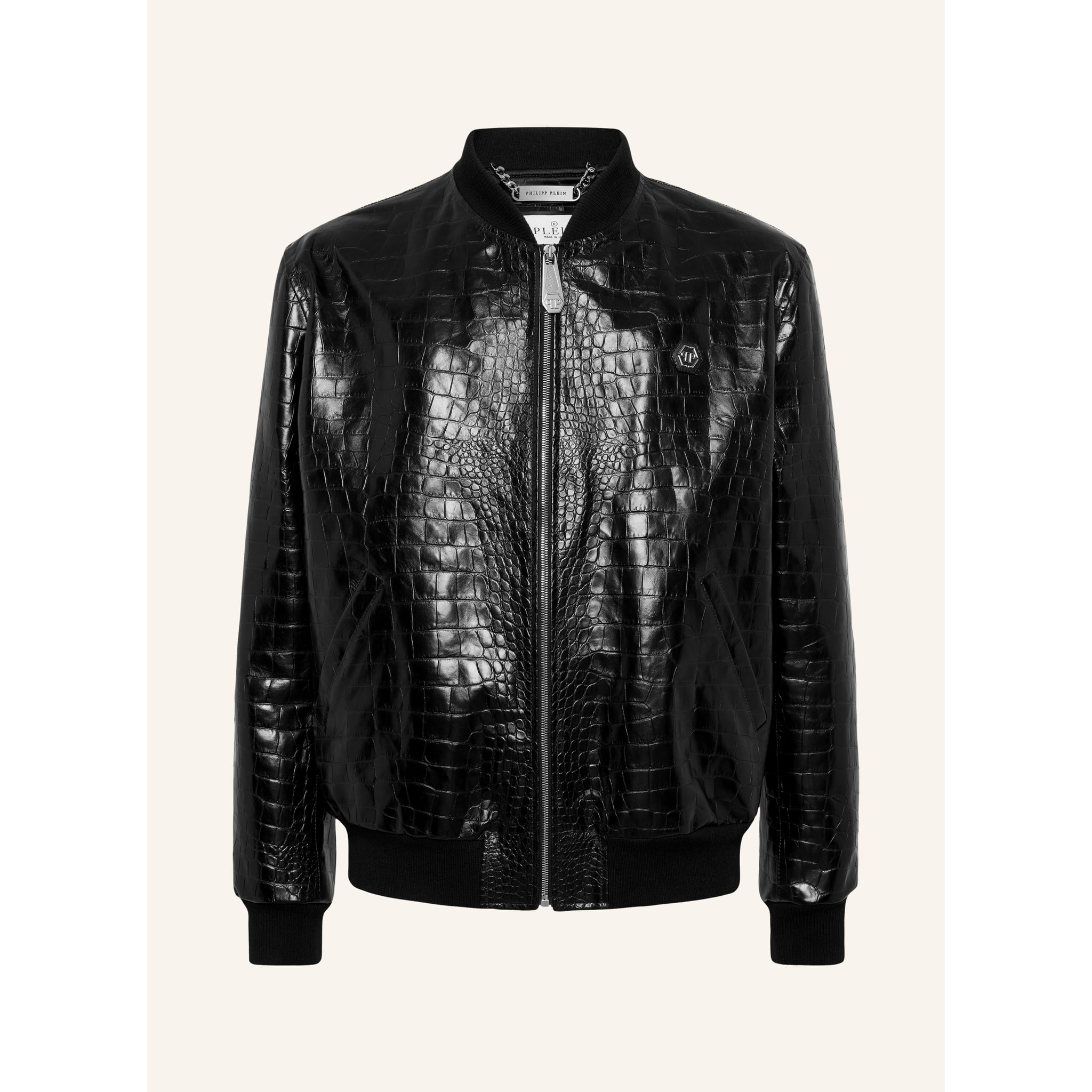 PHILIPP PLEIN Bomber de cuero COCCO