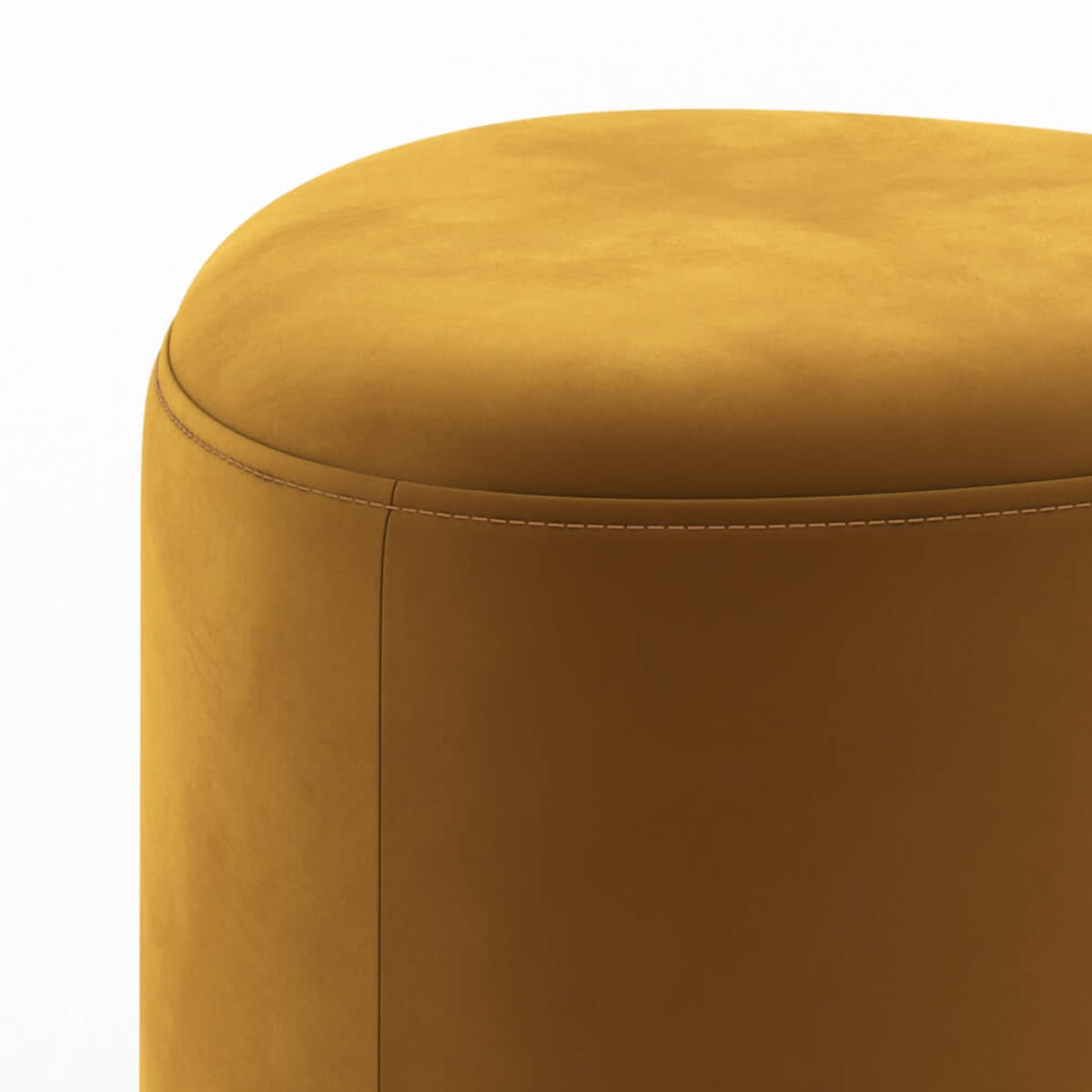 Pouf Emmy triangulaire en velours jaune