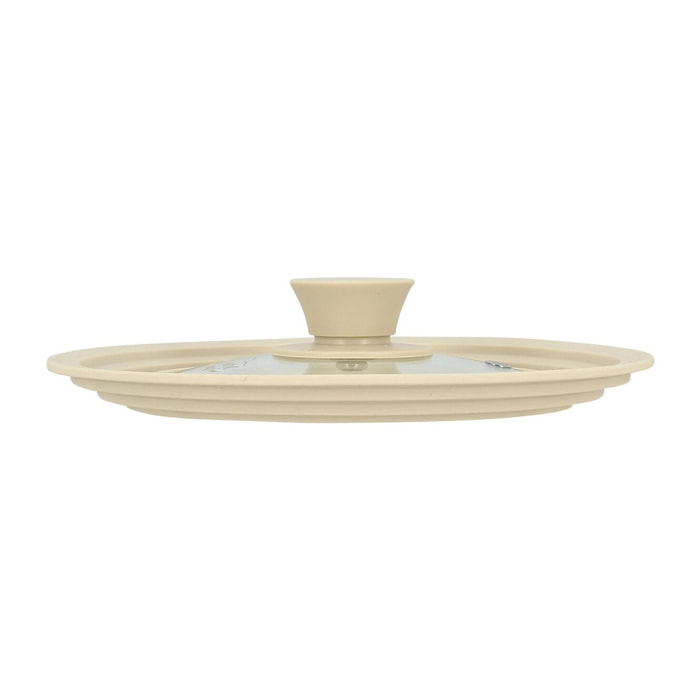 Couvercle multi-taille de 16 cm à 20 cm en verre trempé et silicone