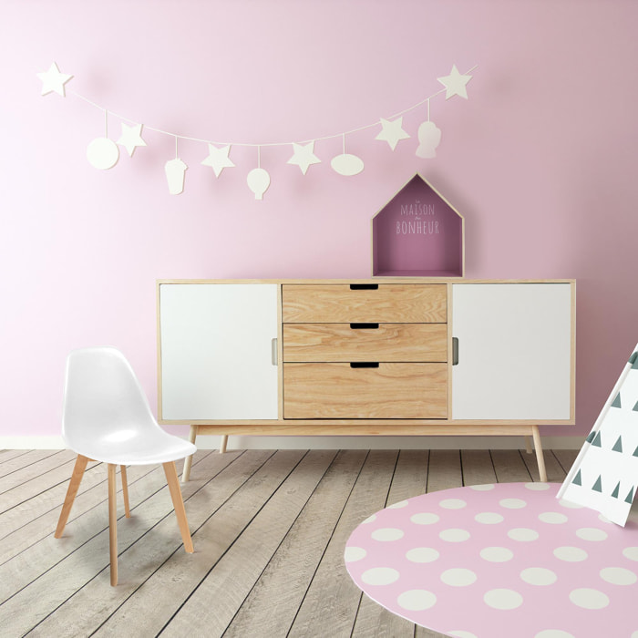 CHAISE SCANDINAVE ENFANT COQUE PP GRIS