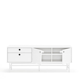 Mueble de televisión Punto 2 puertas y 2 cajones blanco
