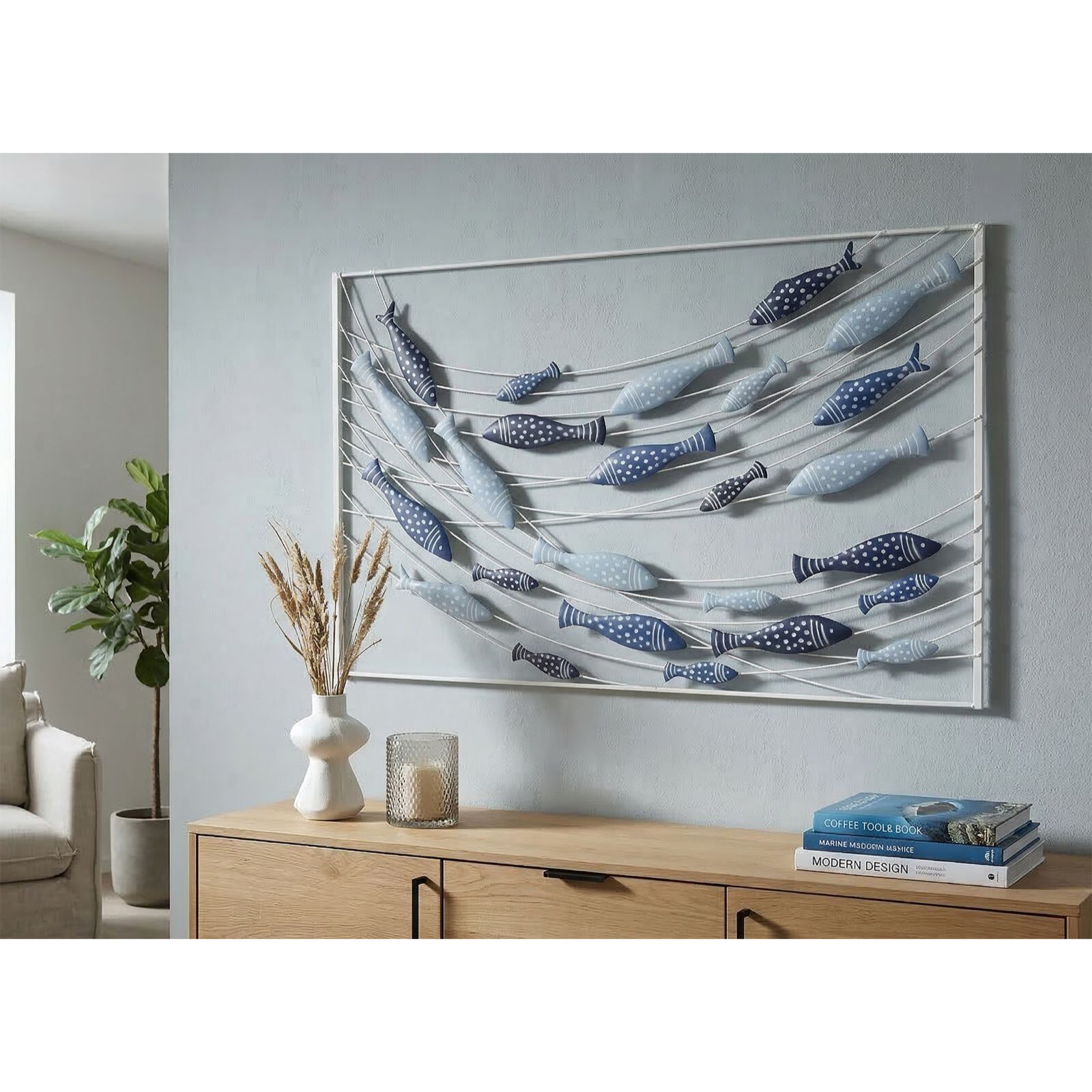 PANNELLO DA MURO PESCI CM 96,5X1,5X61