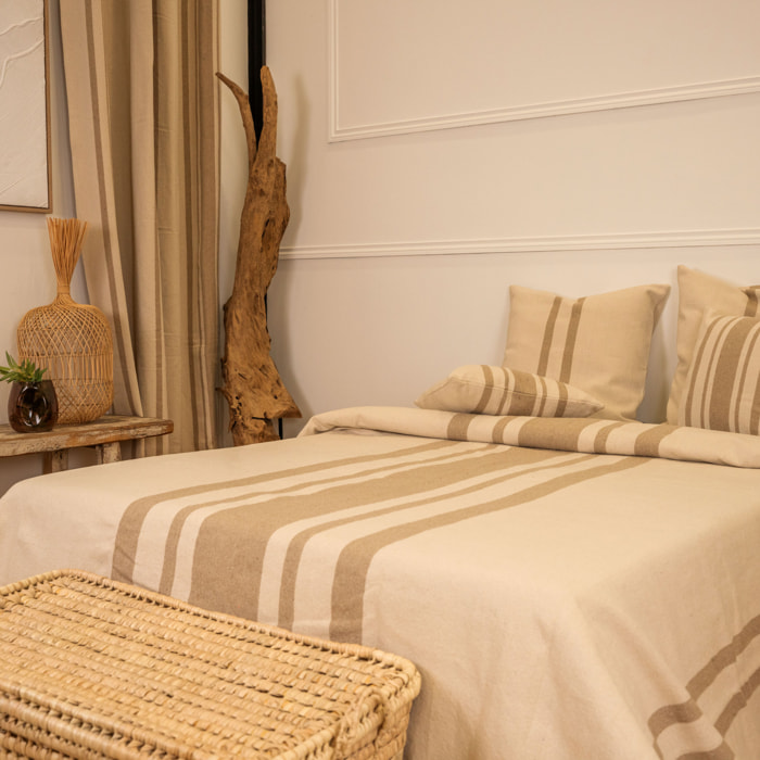 Coussin coton épais style Rustique - Naturel