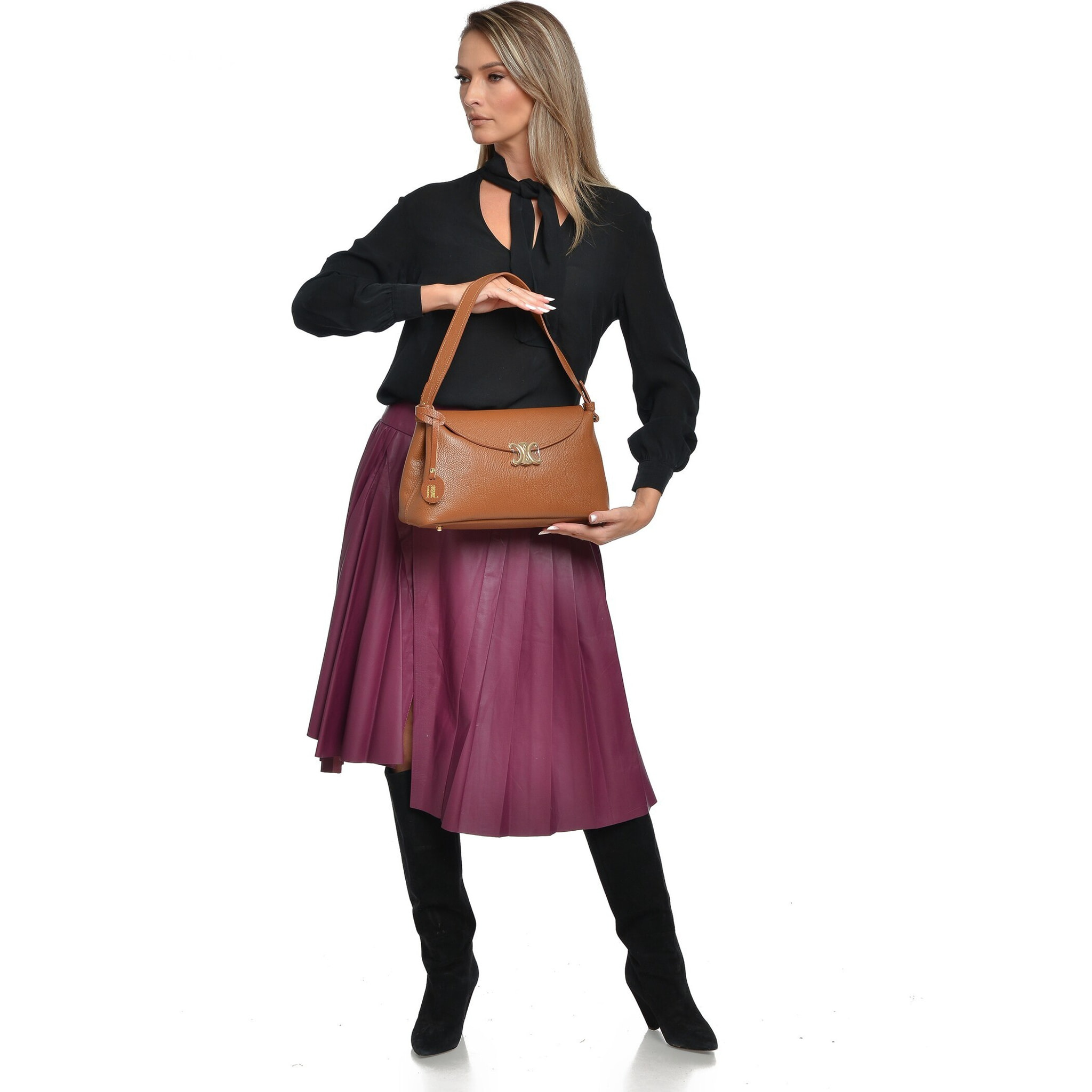 Borsa a mano Anna Luchini Cammello