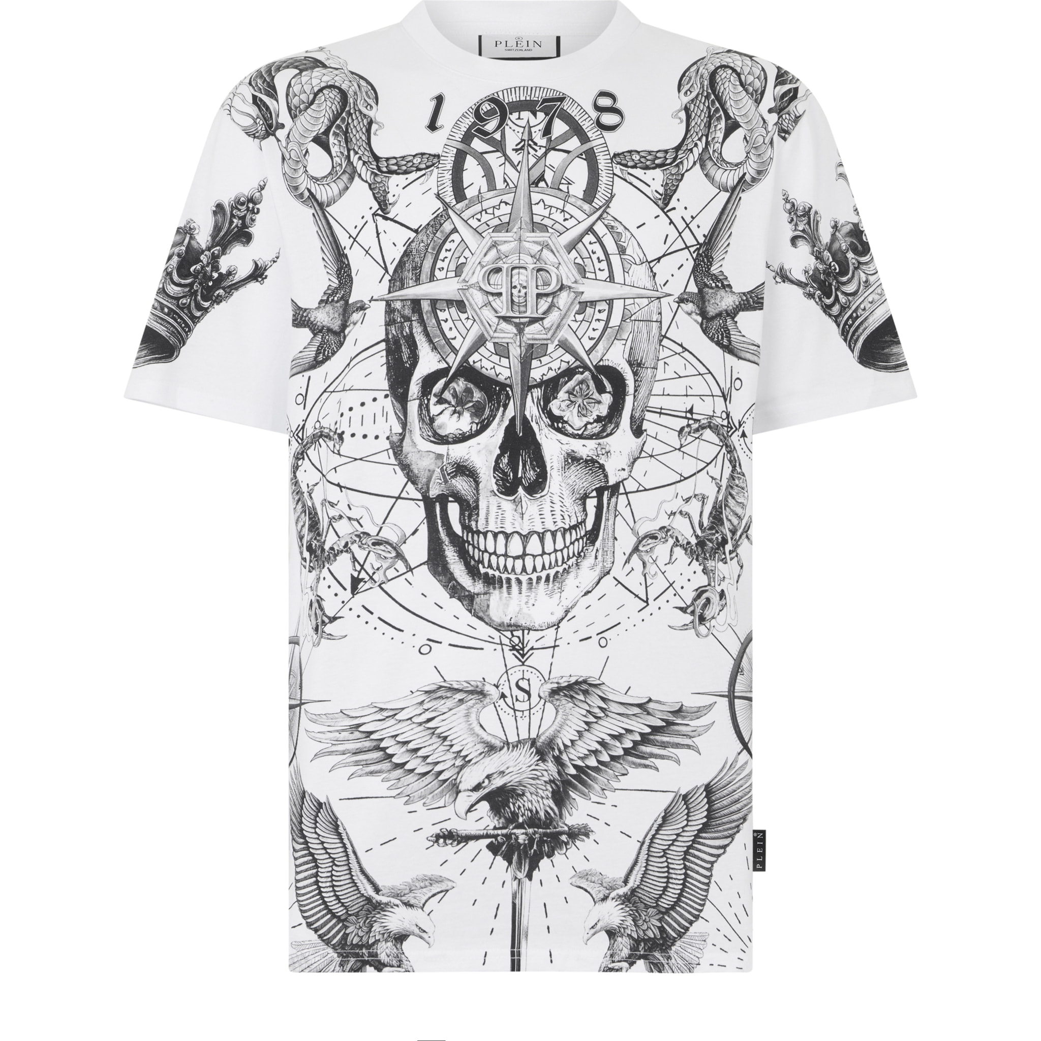 PHILIPP PLEIN Round Neck T-Shirt Tattoo